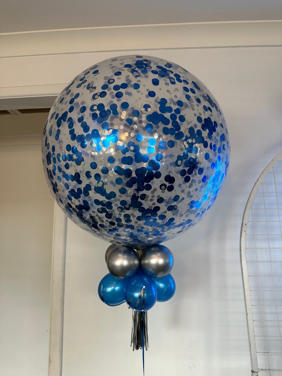 18th Birthday Balloon Garland with Round Top Mesh Backdrop and Neon Si ...