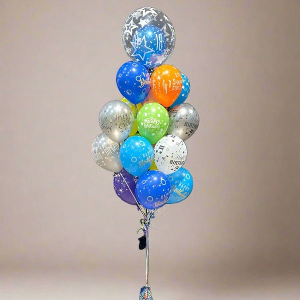 18th Birthday Double Bubble & Printed Latex Helium Balloon Bouquet - Everything Party