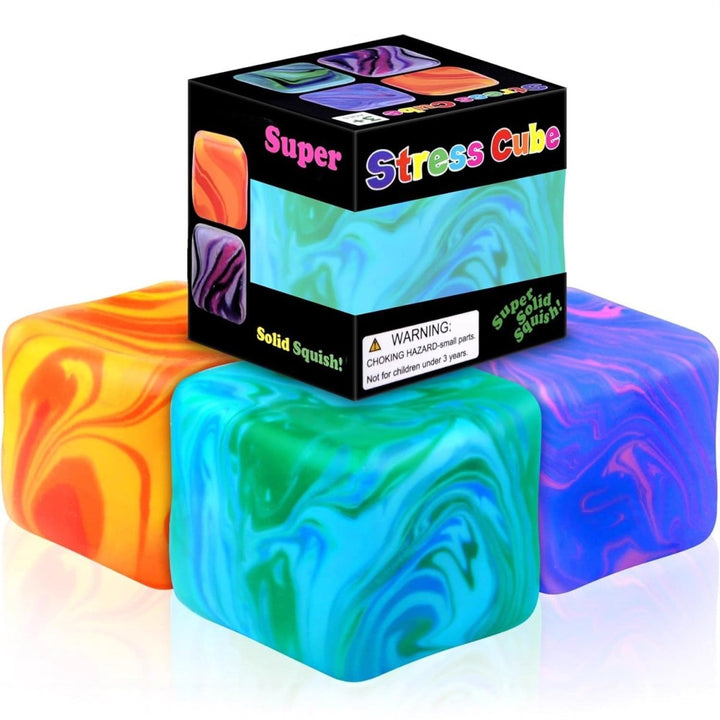 1pc Marble Ice Cube Squishy Toy Stress Relief Cube Fidget Toy ...