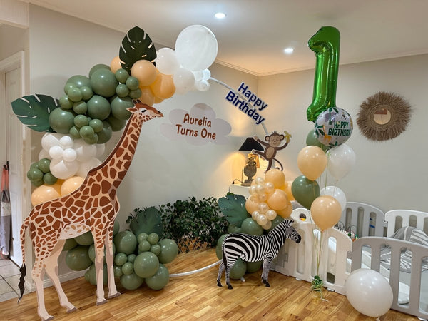 1st Birthday Jungle Theme Balloon Decoration - Everything Party