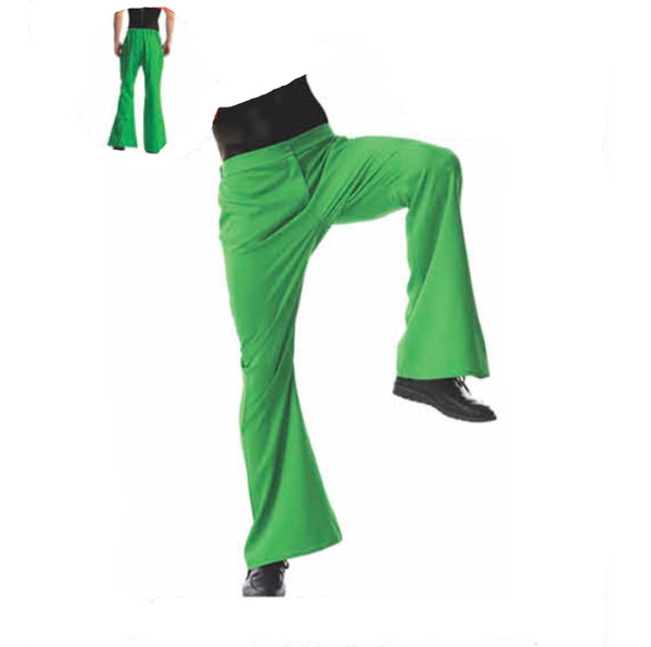 Adult 70s Disco Flare Pants - Green