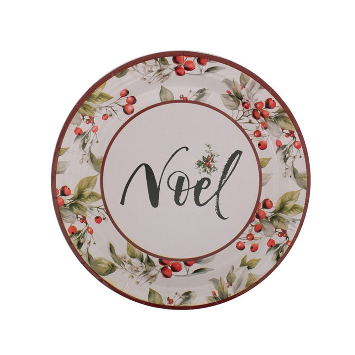 20pk 18cm Christmas Berry Paper Plates – Plastic Free - Everything Party