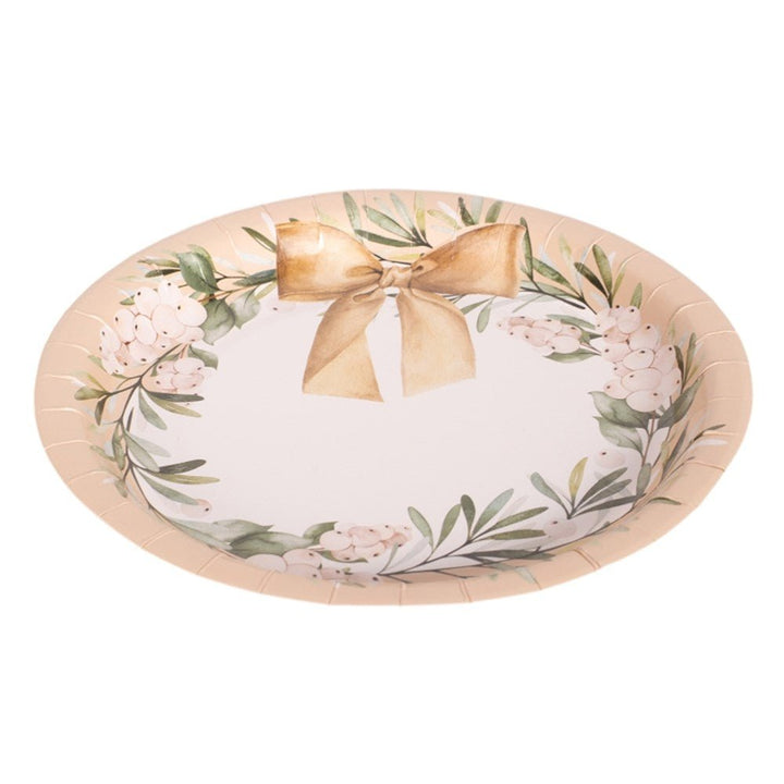 20pk Christmas Gilded Wreath Paper Plates - Everything Party