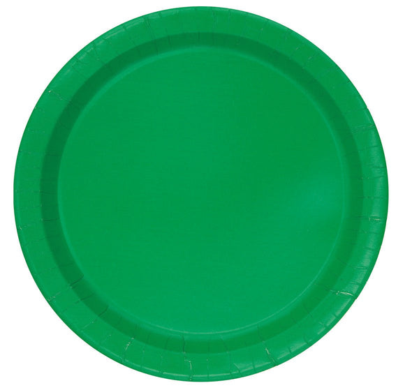 20pk Emerald Green Paper Plates - 18cm - Everything Party