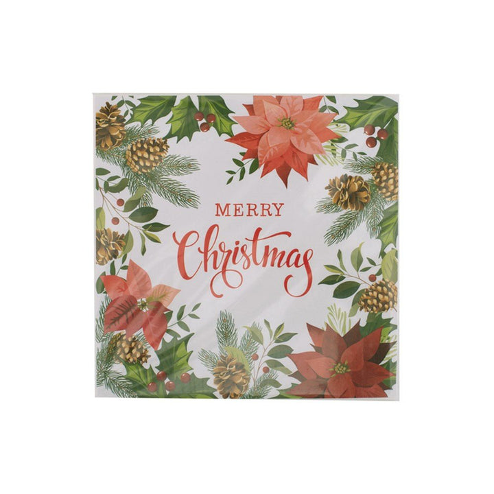 20pk Merry Christmas Napkins – 2 Ply Festive Table Napkins - Everything Party