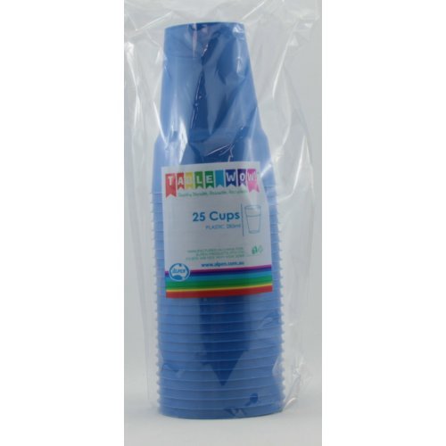 20pk Reusable Plastic Cups 285ml - Royal Blue - Everything Party