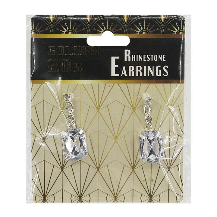 20s Vintage Flapper Rhinestone Earrings - Everything Party