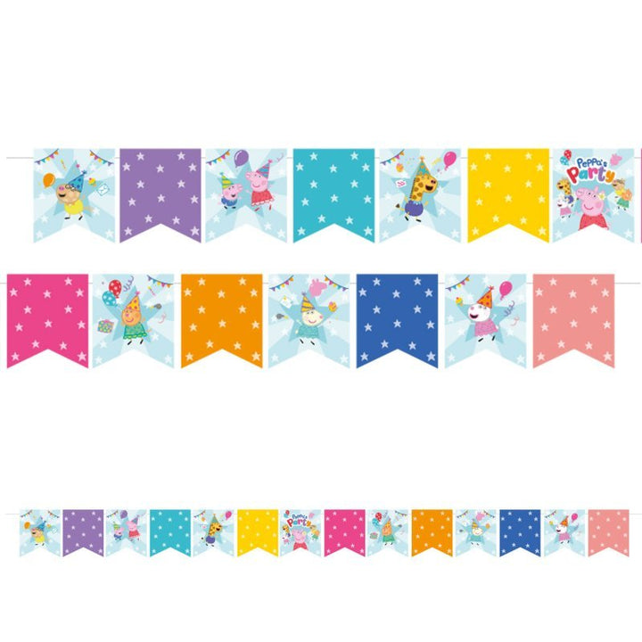 2.4m Licensed Peppa's Party Printed Banner - Everything Party
