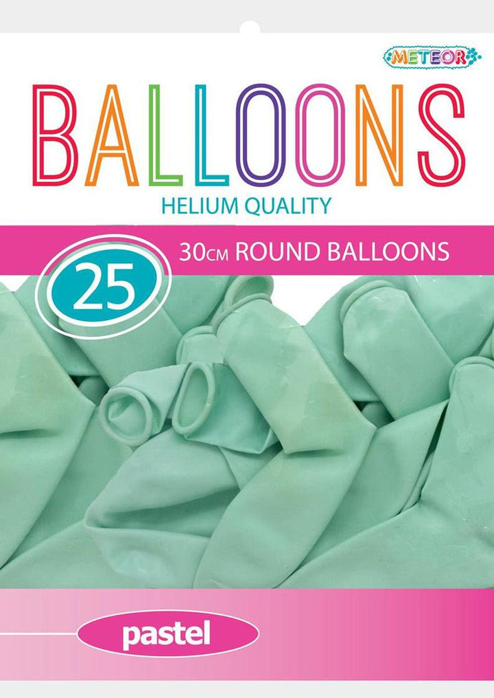 25pk Decorator Helium Quality Latex Balloons 30cm - Tiffany Blue - Everything Party