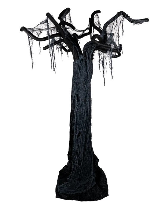 2.6m Haunted Spooky Black Tree Decoration – Bendable Halloween Prop - Everything Party