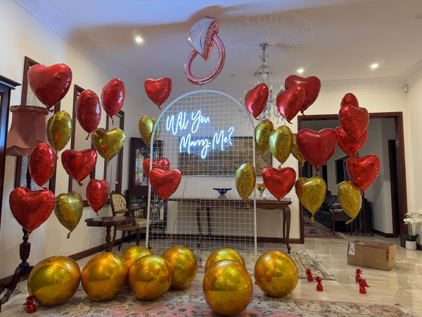 Marry Me - Proposal Balloon Decoration Set Up