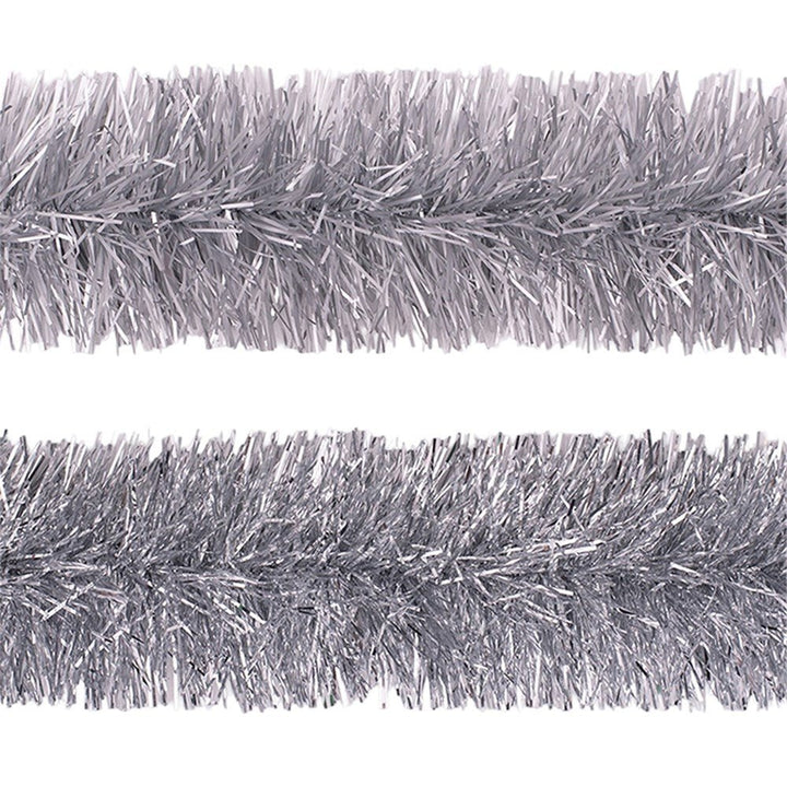 2m Fine Cut Silver Christmas Tinsel Garland – 10 Ply - Everything Party