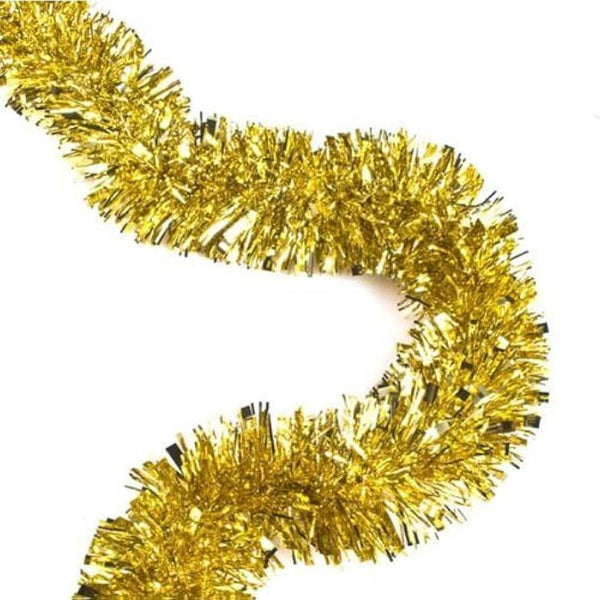 2m Gold Christmas Tinsel Garland - Everything Party