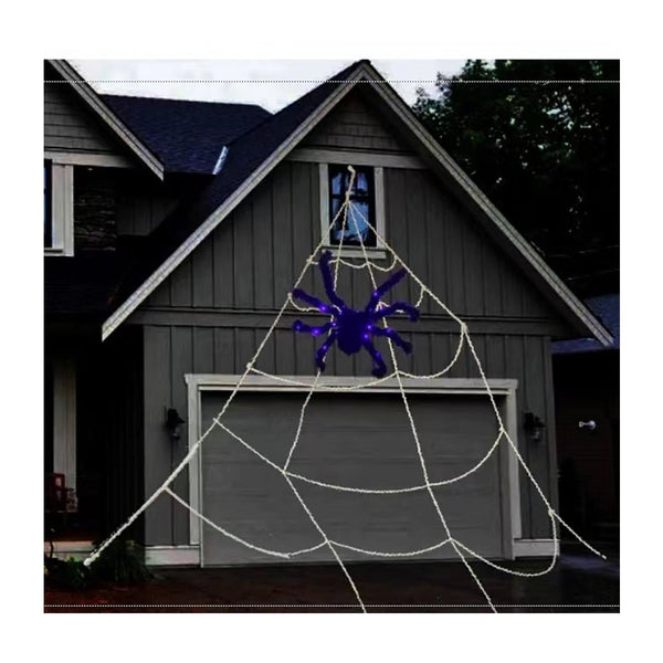 2m Large Spiderweb with Light Up Spider - Everything Party