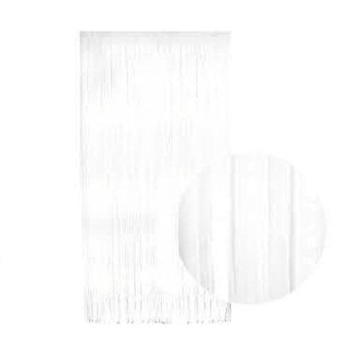 2m Metallic Shimmer Curtain - White - Everything Party