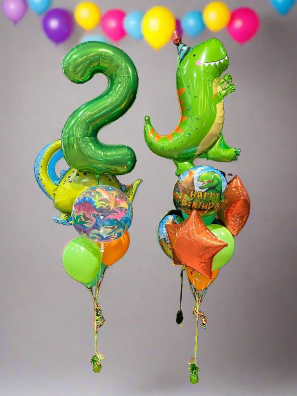 2nd Birthday Baby Dinosaur Foil Balloon Bouquet - Everything Party