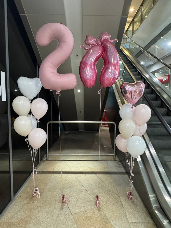2nd Birthday Ballerina Theme Helium Balloon Bouquet - Everything Party
