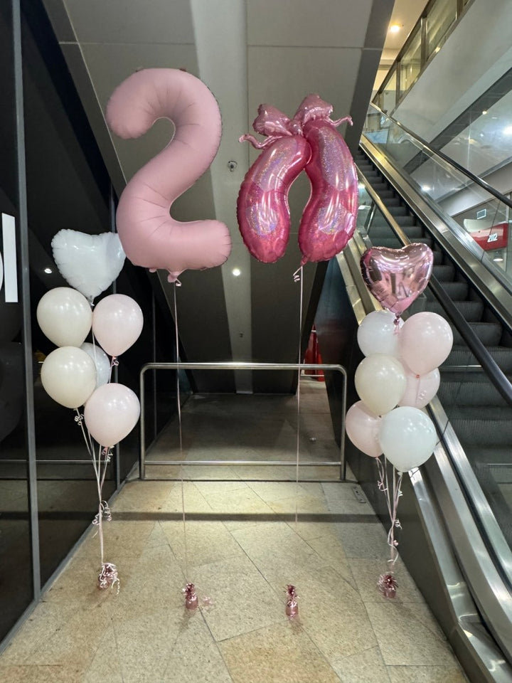2nd Birthday Ballerina Theme Helium Balloon Bouquet - Everything Party