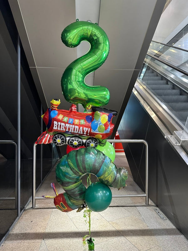 2nd Birthday Caterpillar Helium Balloon Bouquet - Everything Party