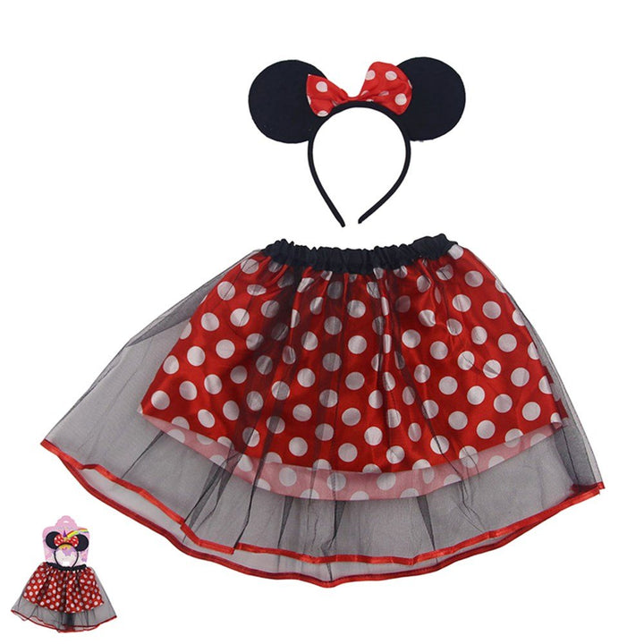 2pcs Minnie Mouse Dress - Up Set for Kids – Headband & Tutu - Everything Party