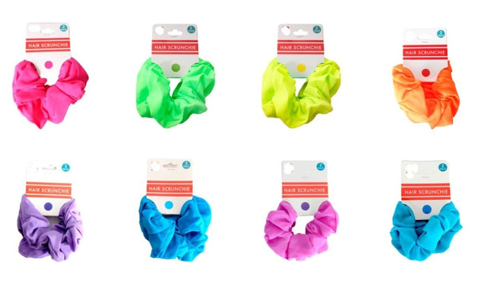 2pk 80s Fluro Hair Scrunchies - Everything Party