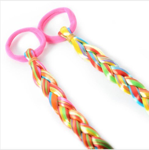 2pk Long Braided Hair Extension - Rainbow - Everything Party
