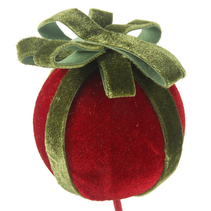 2pk Red Velvet Bauble Ball on Long Stem - Everything Party