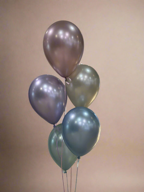 30cm Pastel Chrome Latex Balloon Bouquet - Everything Party