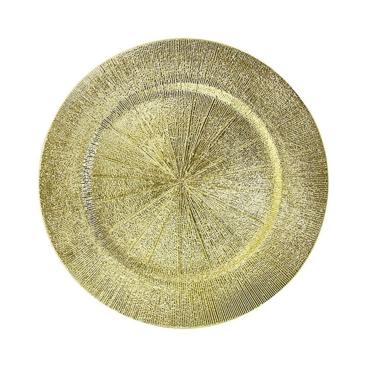 33cm Champagne Gold Charger Plate – Elegant Table Decoration - Everything Party