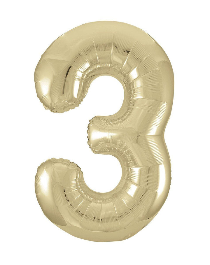 34" Jumbo Number Foil Balloon - Number 3 ( 16 Colours ) - Everything Party