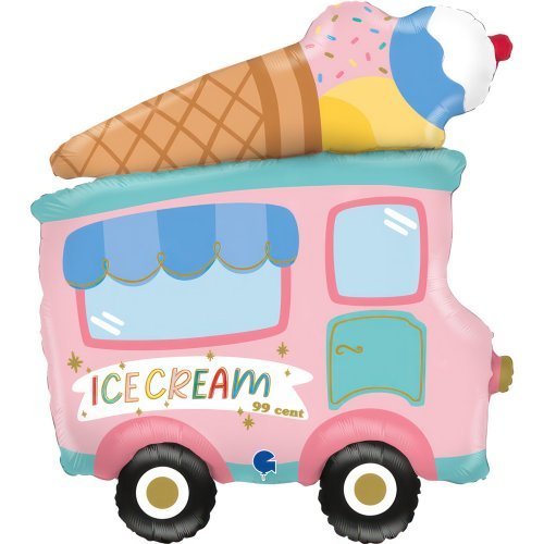 38" Ice Cream Truck Shape Foil Balloon - Everything Party