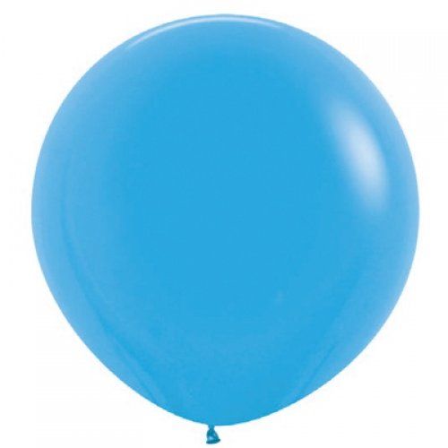 3ft 90cm Sempertex Plain Latex Balloon - Round Fashion Blue - Everything Party