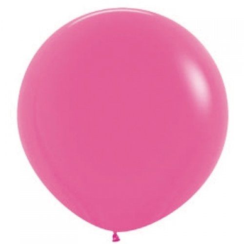 3ft 90cm Sempertex Plain Latex Balloon - Round Fashion Fuchsia - Everything Party