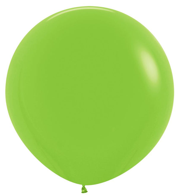 3ft 90cm Sempertex Plain Latex Balloon - Round Fashion Lime Green - Everything Party