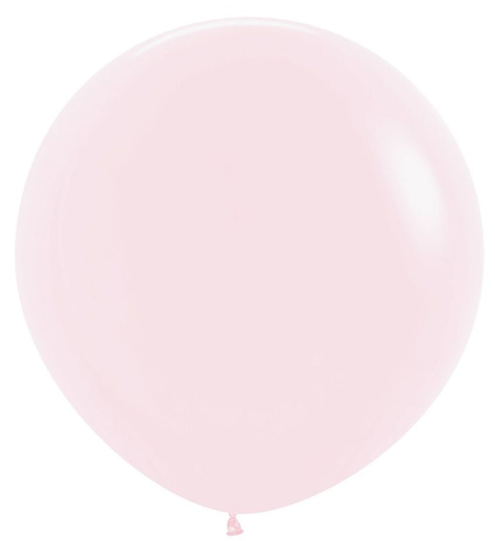 3ft 90cm Sempertex Plain Latex Balloon - Round Pastel Matte Pink - Everything Party