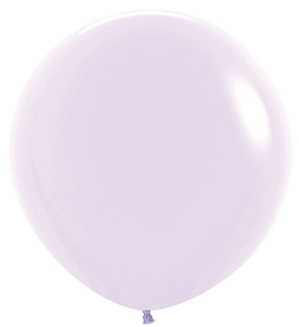 3ft 90cm Sempertex Plain Latex Balloon - Round Pastel Matte Purple - Everything Party