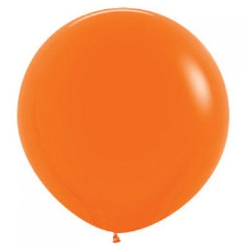 3ft 90cm Sempertex Plain Latex Balloon - Round Standard Orange - Everything Party