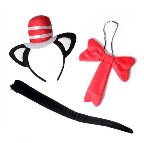3pcs Dr Seuss Cat in the Hat Style Silly Cat Accessory Set - Everything Party