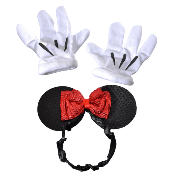 3pcs Minnie Mouse Headband and Gloves Dress Up set - Everything Party