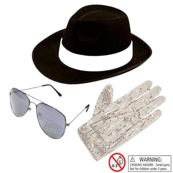 3pcs MJ Pop King Instant Dress Up set - Everything Party