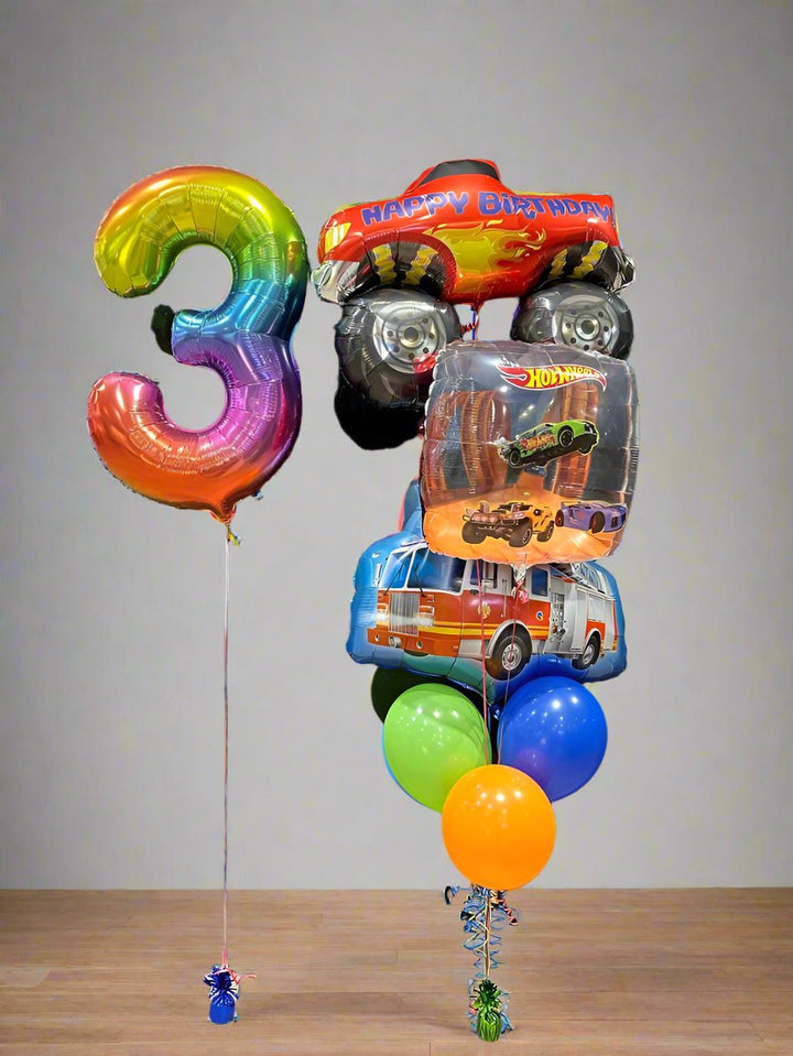 3rd Birthday Car Helium Balloon set - Everything Party