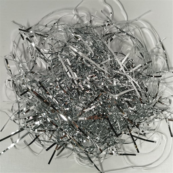 40g Metallic Silver Foil Tinsel Shred - Everything Party