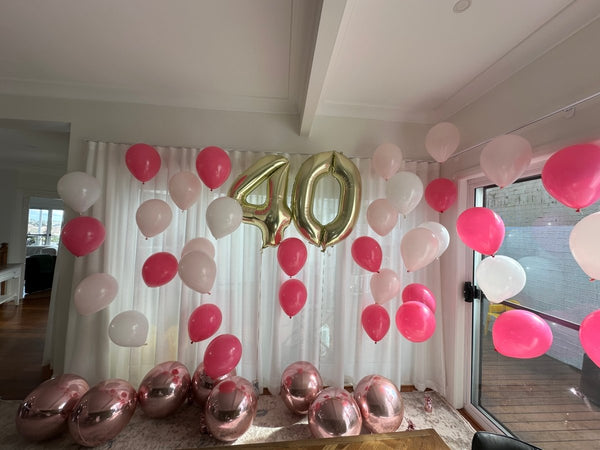 40th Birthday Surprise Party Balloon Set up - Everything Party