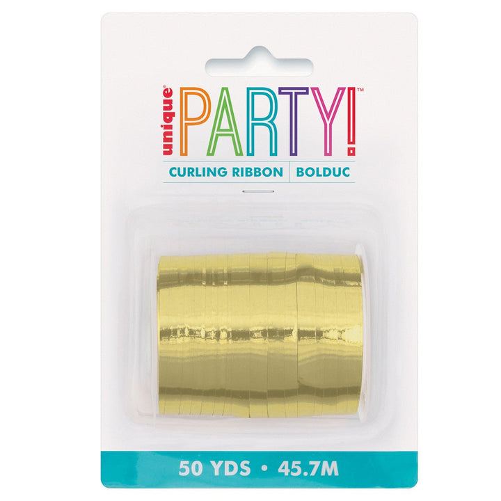 45.7m Curling Ribbon - Metallic Gold - Everything Party