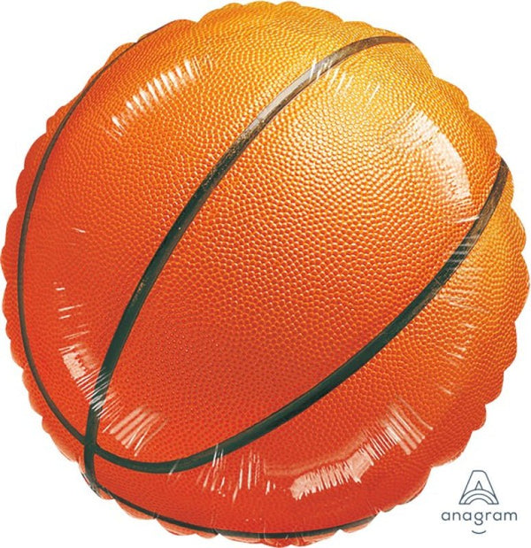 45cm Anagram Basket Ball Round Foil Balloon - Everything Party