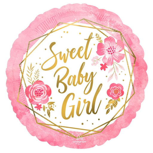 45cm Anagram Sweet Baby Girl Foil Balloon - Everything Party