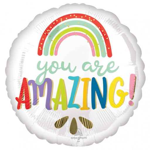 45cm Anagram You Are Amazing Rainbow Foil Balloon - Everything Party