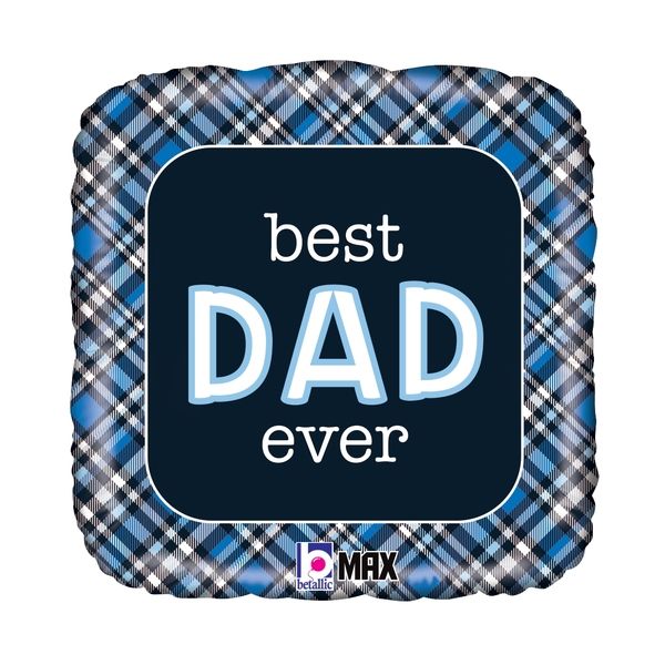 45cm Betallic Best Dad Ever Foil Balloon - Everything Party