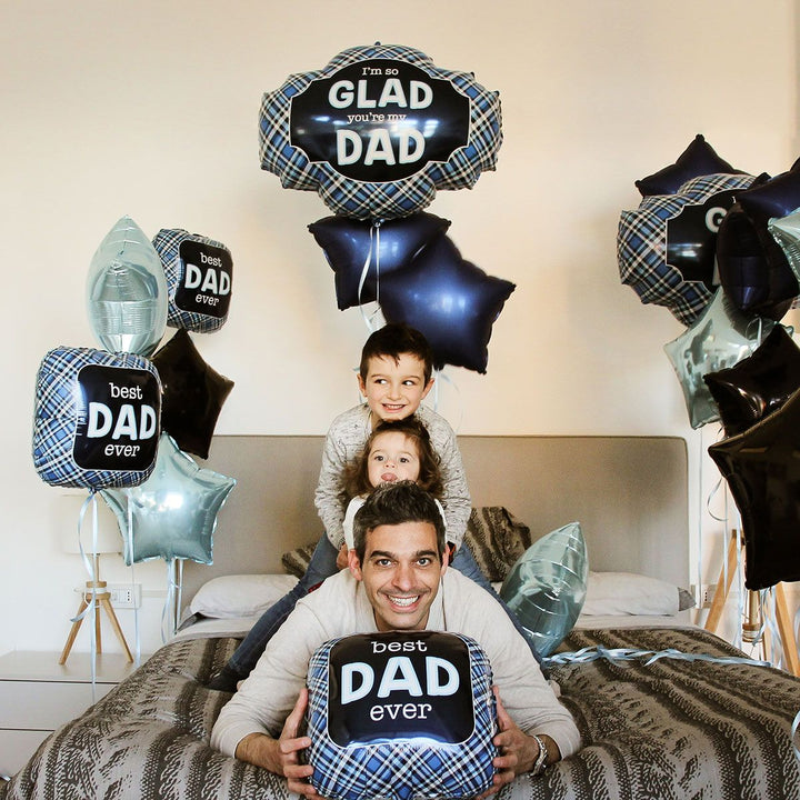 45cm Betallic Best Dad Ever Foil Balloon - Everything Party