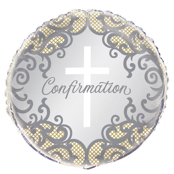 45cm Gold Cross Confirmation Foil Balloon - Everything Party